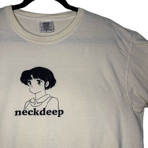 Neck Deep - Blink-182 anime logo rip band T-shirt (L)